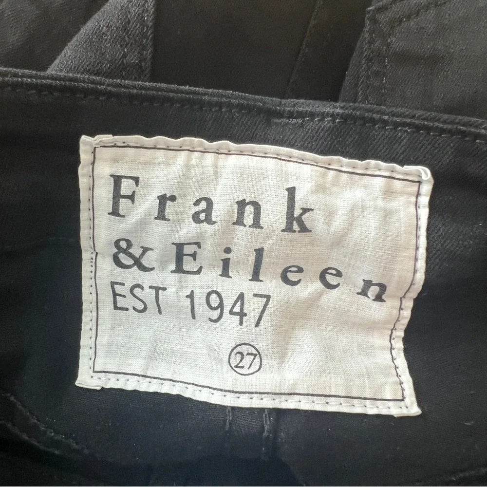 FRANK & EILEEN Women Sligo Denim Ankle Jeans Raw hem Black Size 27